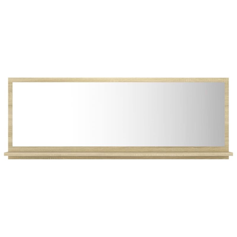 vidaXL Bathroom Mirror Sonoma Oak 39.4"x4.1"x14.6" Chipboard