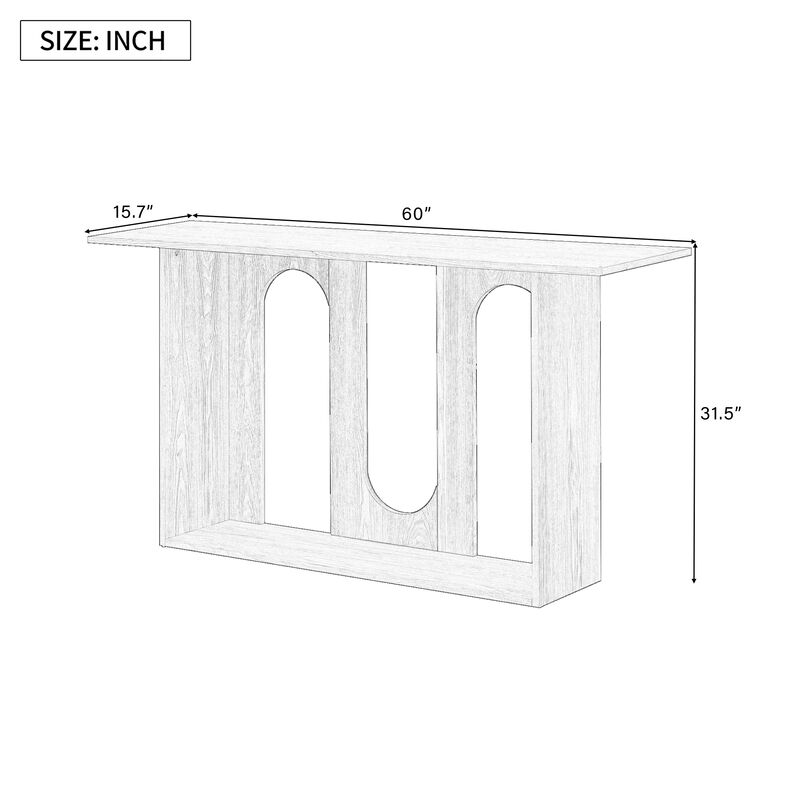 Merax Modern Console Table with Shelf