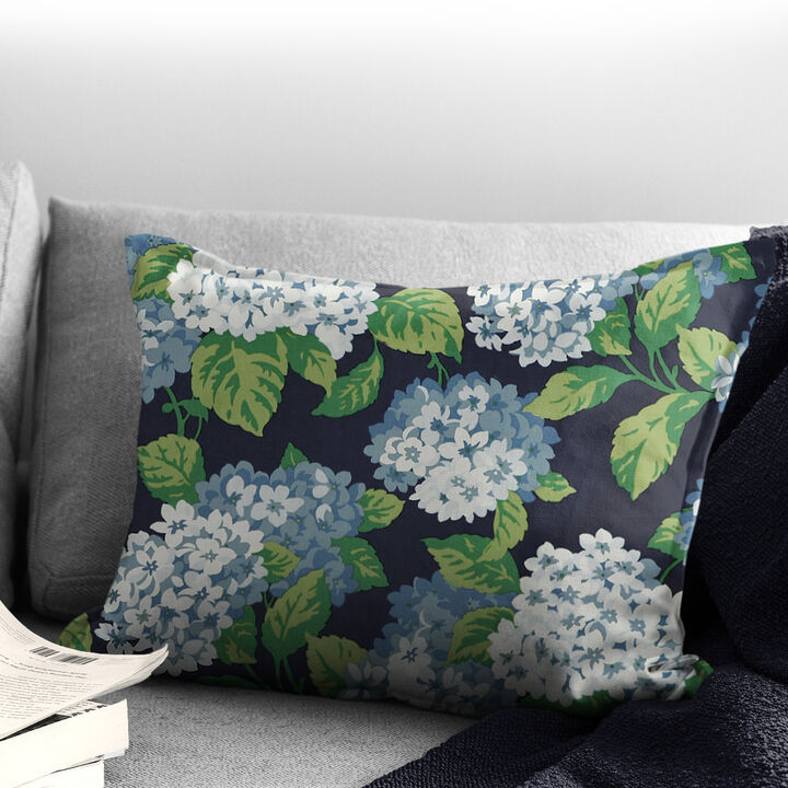 6ix Tailors Fine Linens Midnight Garden Navy Decorative Throw Pillows