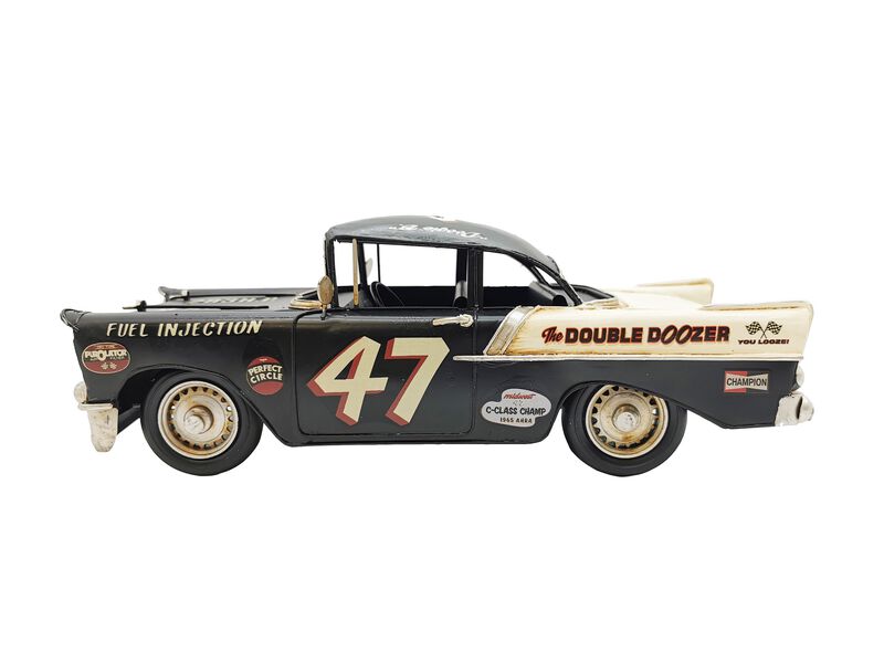 Black Classic Rally Car Metal Model