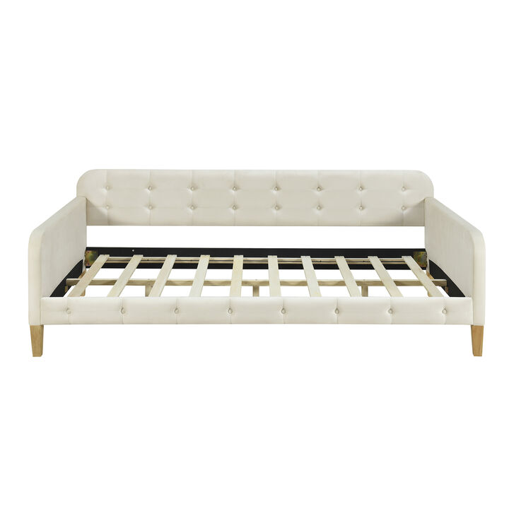 Merax Modern Upholstered Daybed with 4 Support Legs