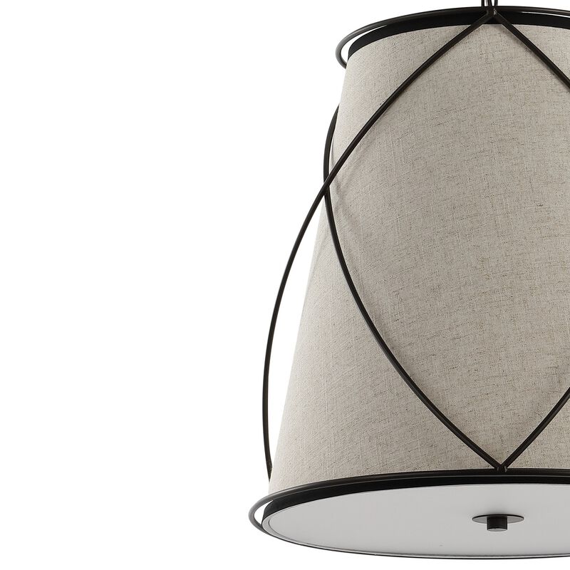 Milo 3-Light Rustic Farmhouse Iron LED Pendant