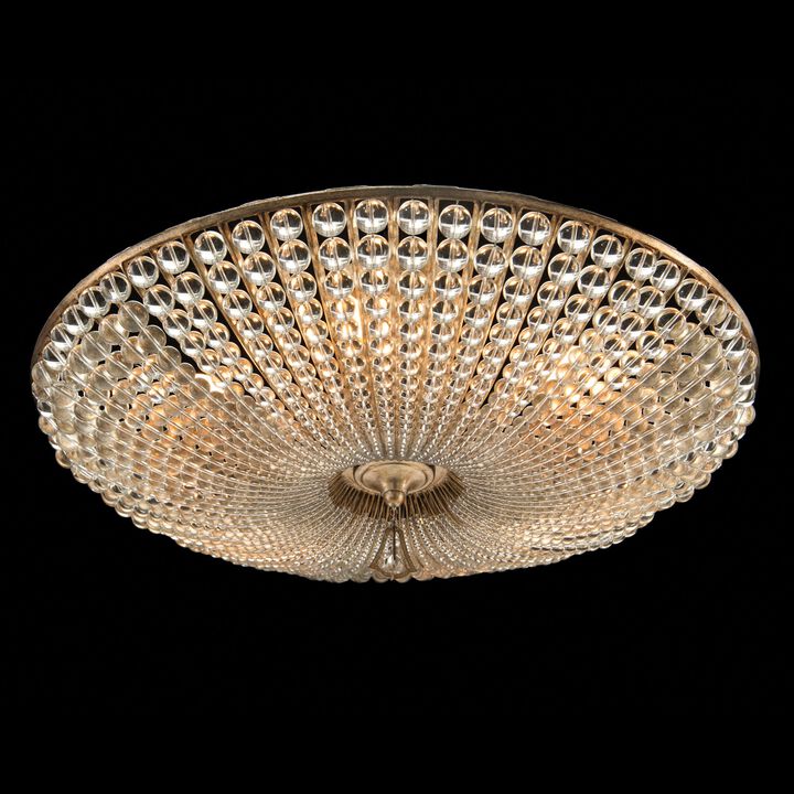Beaded Crystal Six-Light Semi-Flush