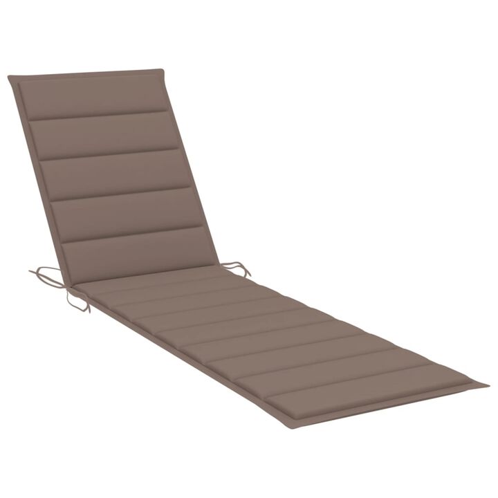 vidaXL Sun Lounger Cushion Taupe 78.7"x19.7"x1.6" Fabric