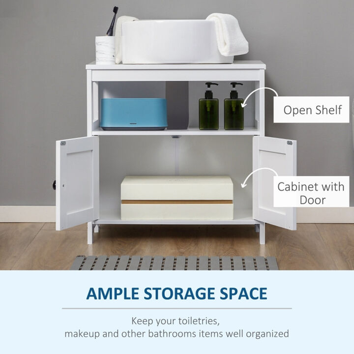 Under-Sink Storage Cabinet Bathroom Vanity Cabinet with Shelves & Double Doors