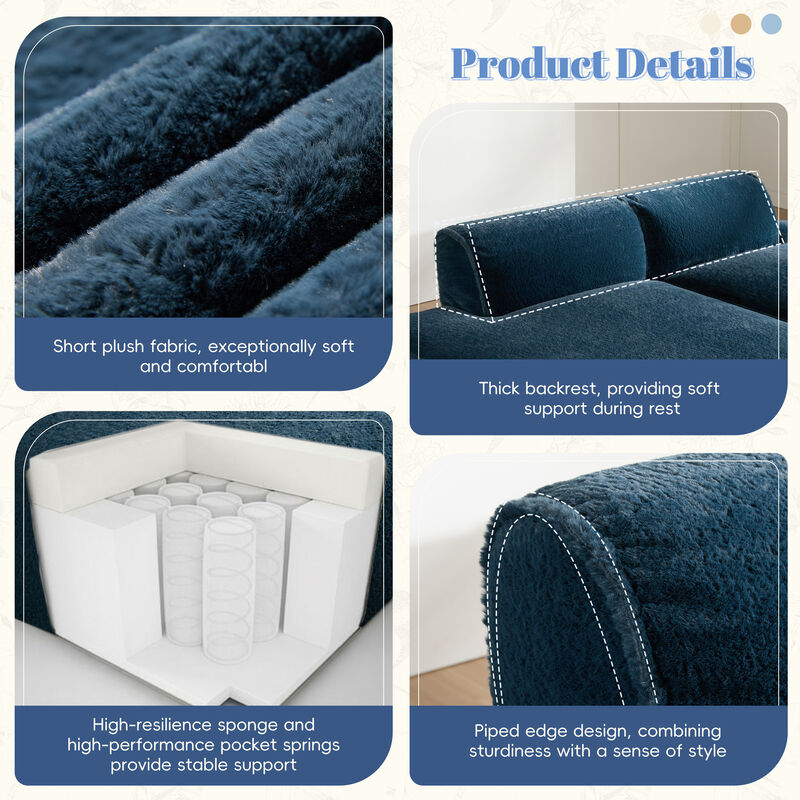 Merax Fully Compressed Sleeper Sofa for Living Room