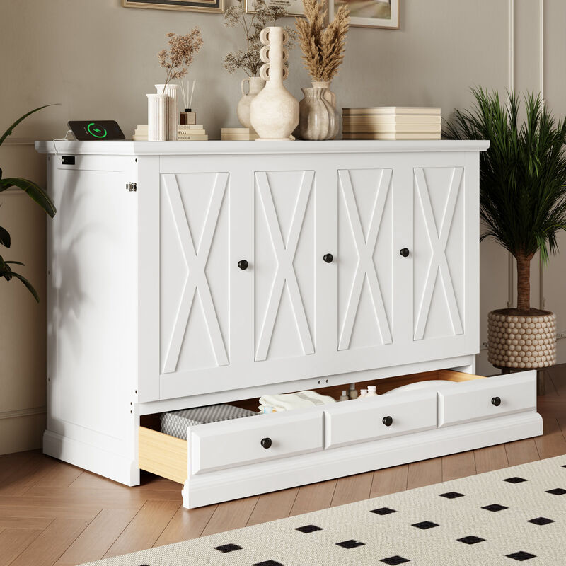 Merax Murphy Bed with Charging Station