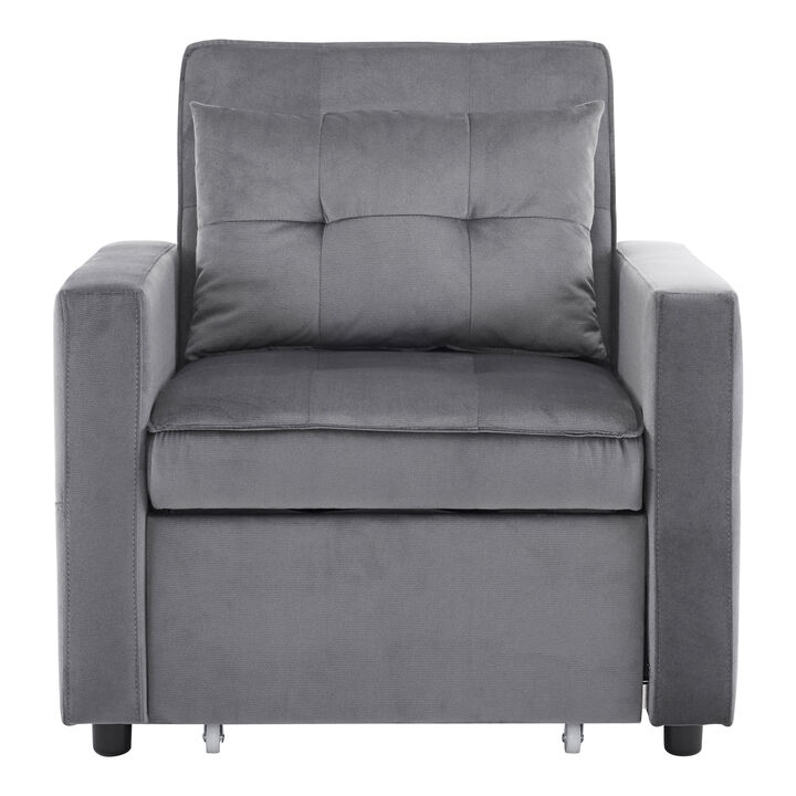 Merax Convertible Sleeper Sofa Chair Bed with Pillow & Pocket