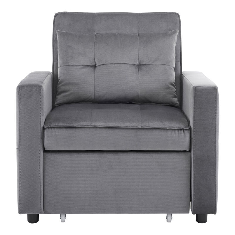 Merax Convertible Sleeper Sofa Chair Bed with Pillow & Pocket