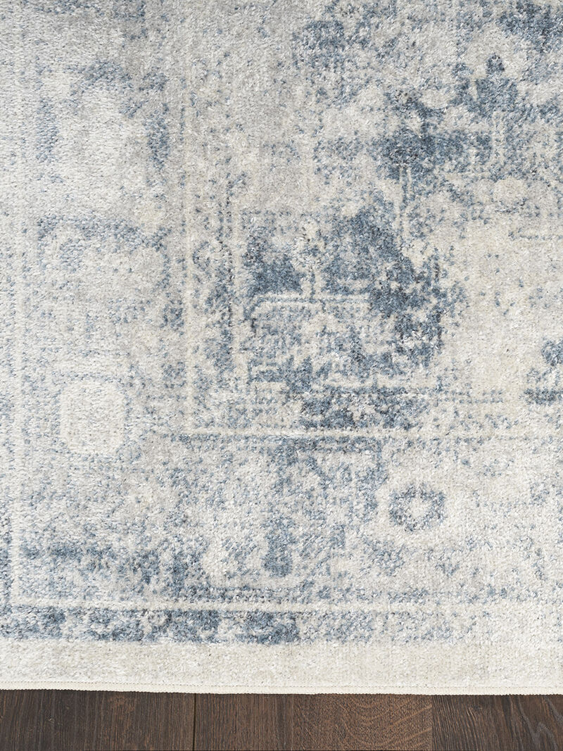 Astra Machine Washable ASW11 Blue/Ivory 9' x 12' Rug