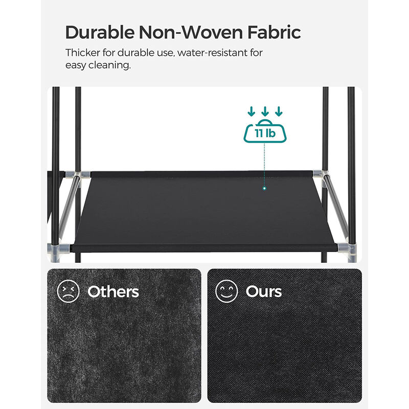 Clothes Storage Organizer with Hanging Rail