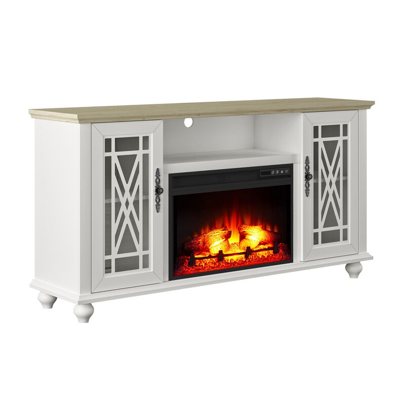 FESTIVO Elegant 61" TV Stand with Fireplace