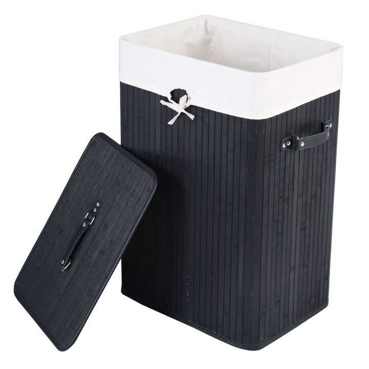 Handwoven Wicker Laundry Hamper with Removable Fabric Liner