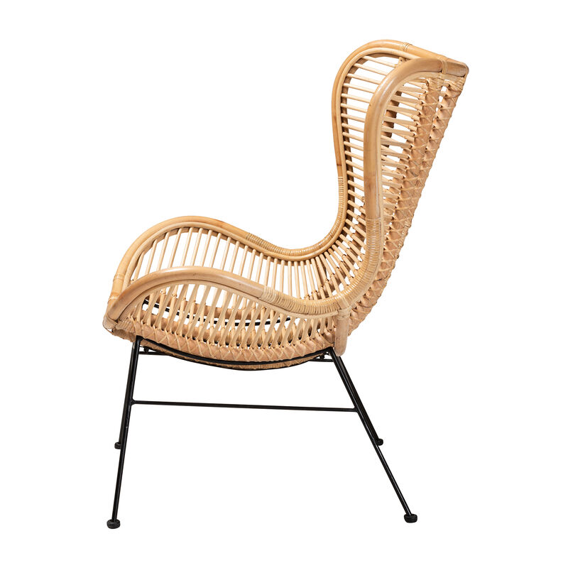 Bali & Pari Colorado Natural Rattan Modern Accent Chair