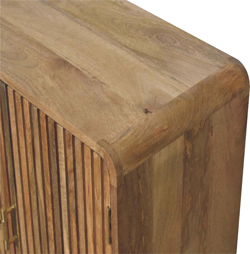 Artisan Furniture Solid Wood T-bar Ridged Cabinet
