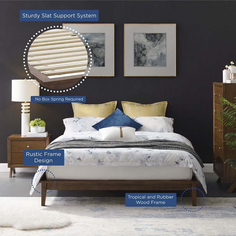Modway - Lodge Queen Wood Platform Bed Frame