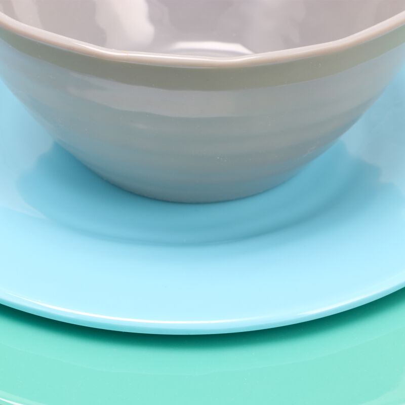 Gibson Home Brist 12 Piece Dinnerware Set in 4 Assorted Colors