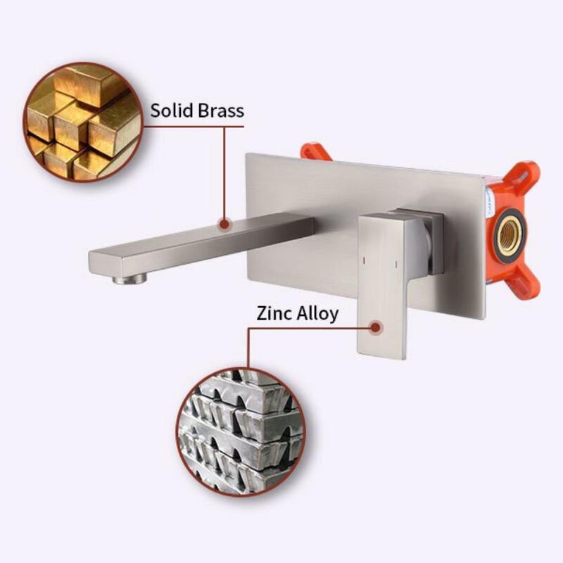 Wall Mount Bathroom Faucet for Sink or Bathtub Stylish & Space-Saving