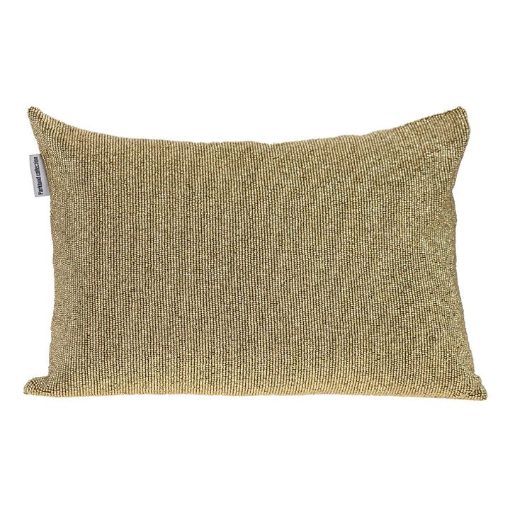 20" Gold Transitional Beaded Throw Pillow