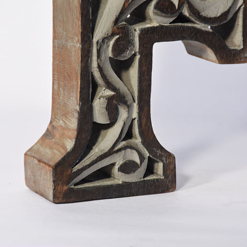 Vintage Gray Handmade Eco-Friendly "E" Alphabet Letter Block For Wall Mount & Table Top D�cor