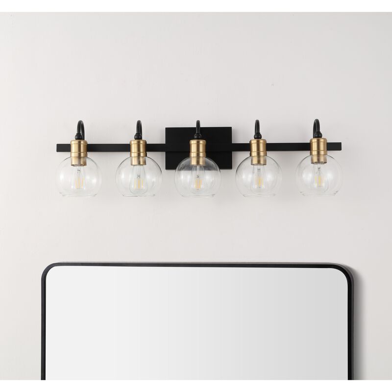 Marais Iron/Glass Rustic Vintage LED Vanity Light