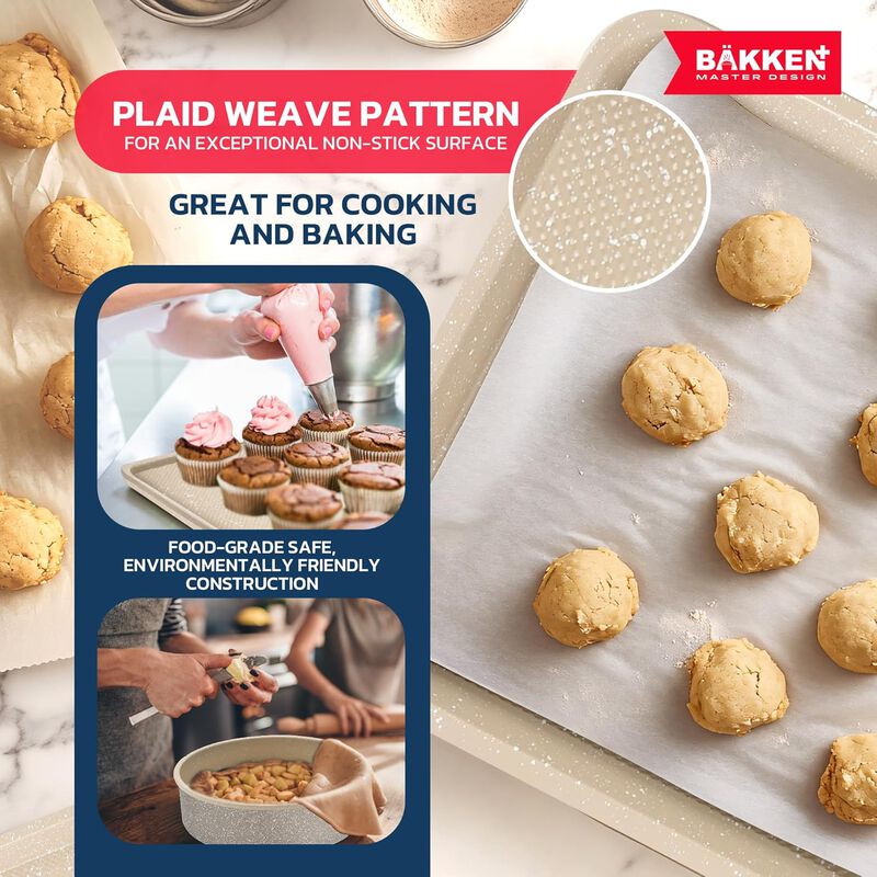 Bakken- Swiss Kitchen Cookware Set - Nonstick Coating, Pot and Pans Set with Handle Grips & Tempered Glass Lids, PFOA, PFOS, PTFE Free, Ceramic Max Temperature (Up To 500° F), Set of 23