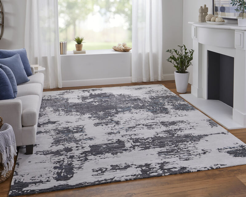 Zarah 8917F Ivory/Gray/Blue 9' x 12' Rug