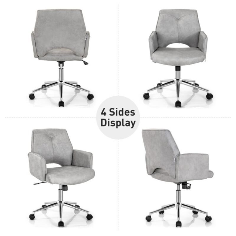 Hivvago Adjustable Hollow Mid Back Leisure Office Chair with Armrest