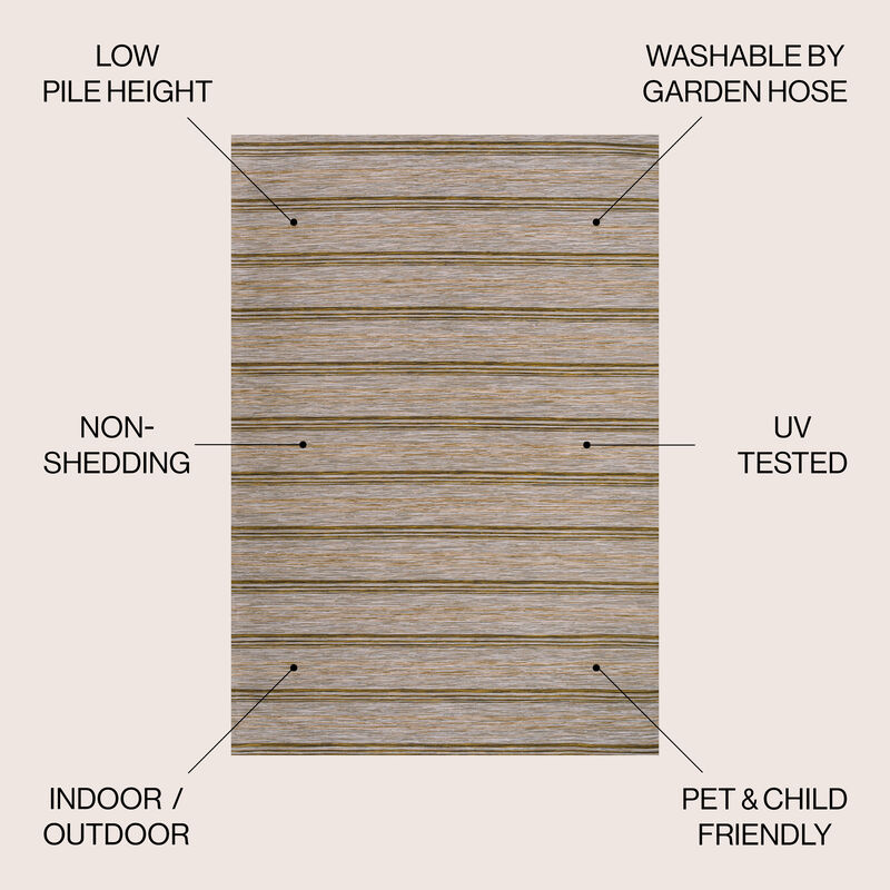 Bo Modern Farmhouse Wide Stripe Area Rug