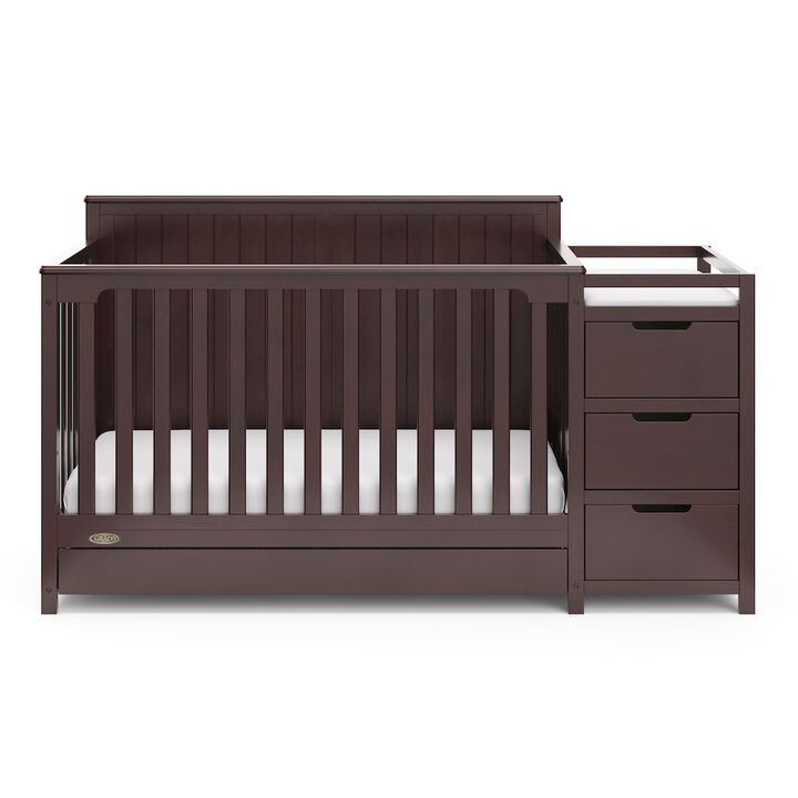 Graco Hadley 5-in-1 Convertible Crib and Changer with Drawer (Espresso)