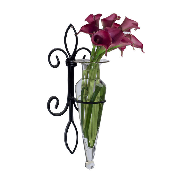 Amphora Vase on Fleur Lis Sconce