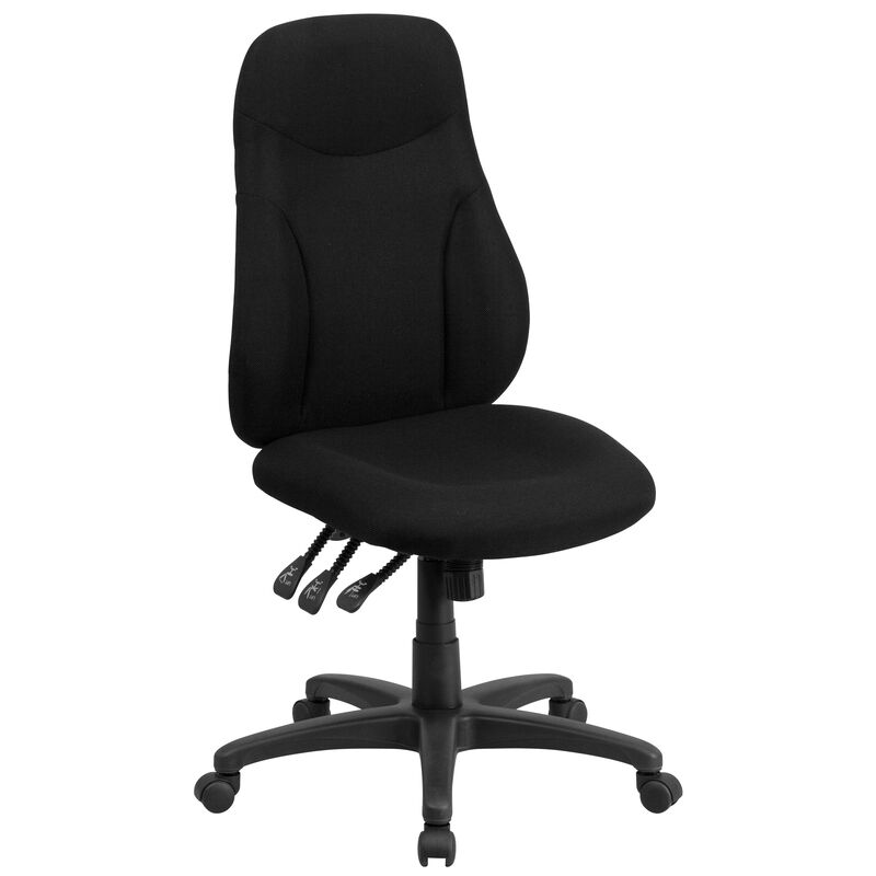 Hughes High Back Fabric Multifunction Swivel Ergonomic Task Office Chair