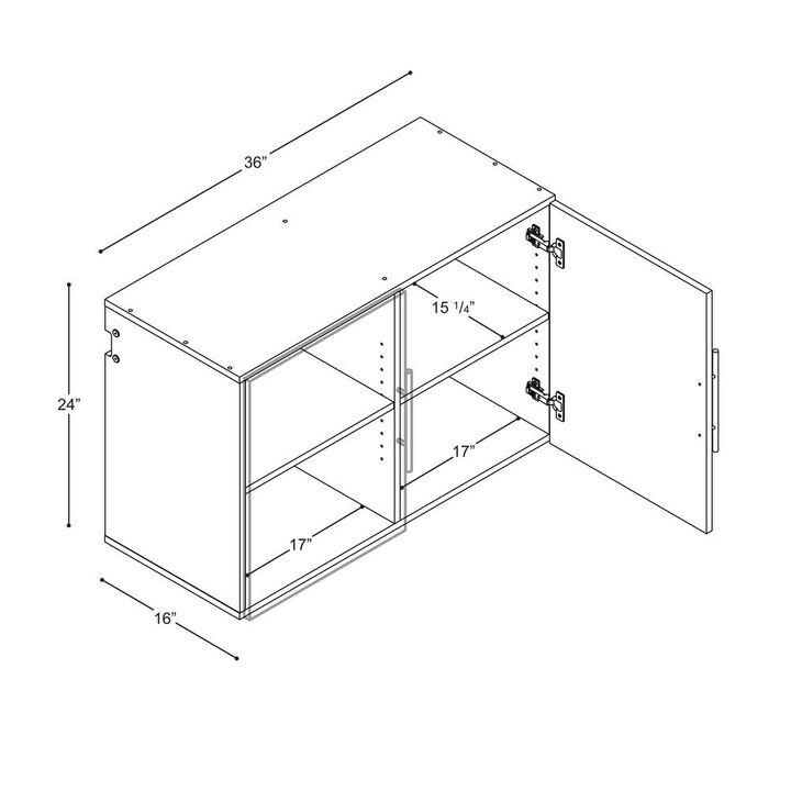 Prepac HangUps 36 Upper Storage Cabinet, White