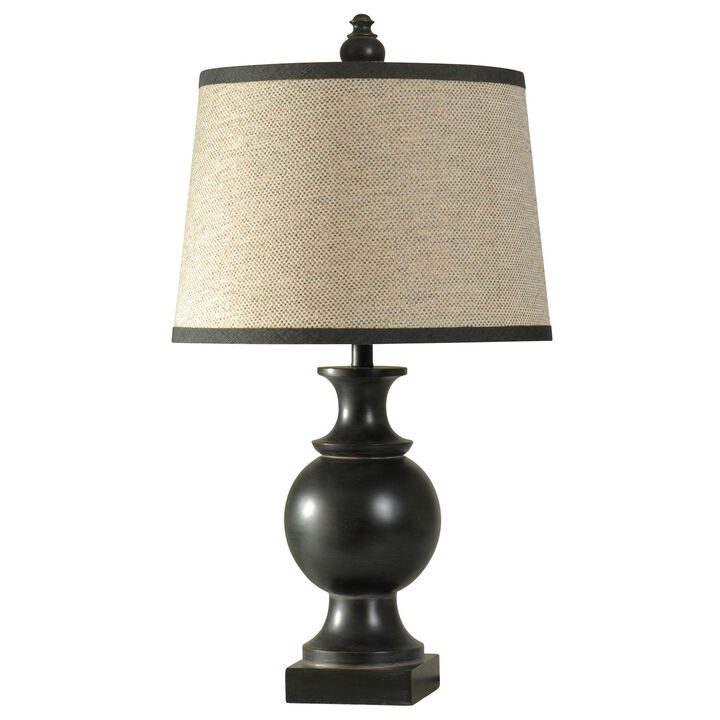 Traditional Black Table Lamp (Set of 2)