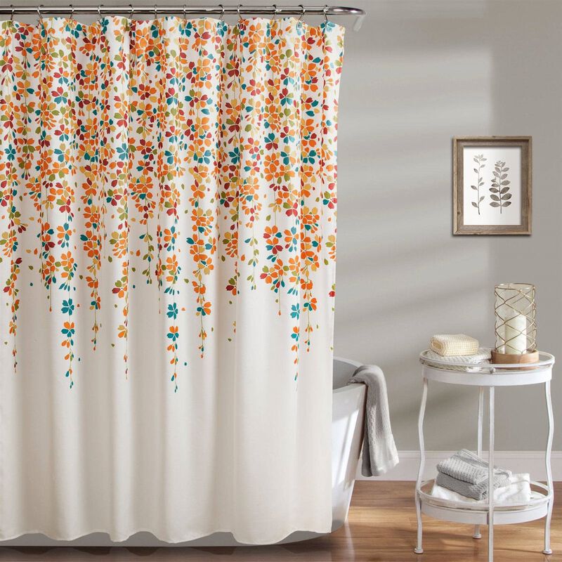 Chic Floral Flowers Shower Curtain – Nature-Inspired Design, Perfect for a Stylish Bathroom