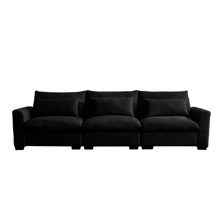 Merax 3 Seater Deep Seat Corduroy Sofa Couch