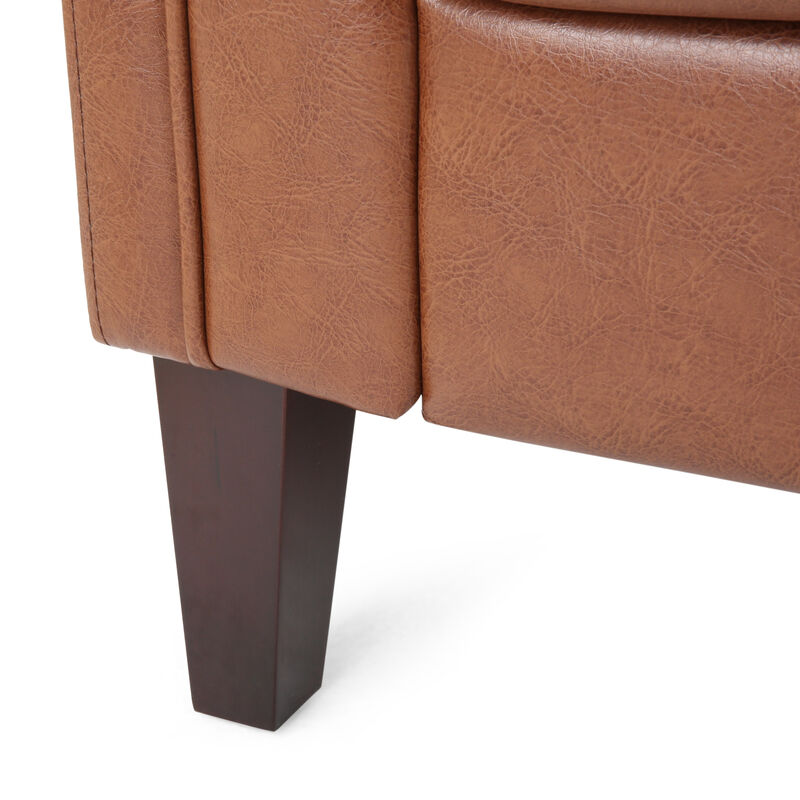 Merax 3-seat PU Sofa with Tufted Back