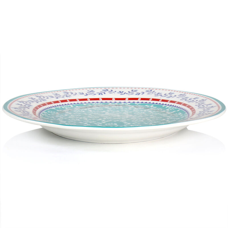 Gibson Home VIllage Vines 14 Inch Fine Ceramic Oval Platter in Multi