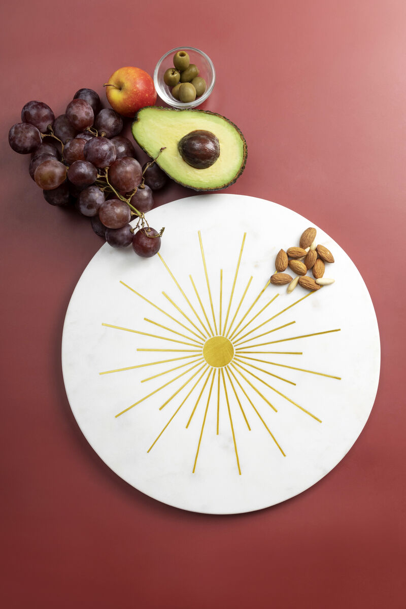 Sunshine Marble Cheese Board 12"