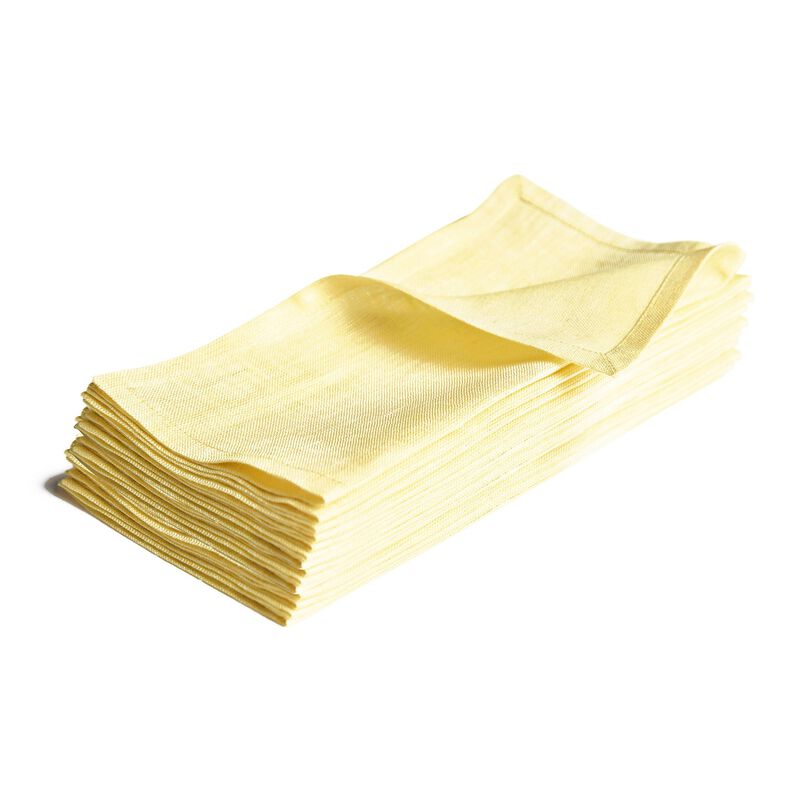 Solino Home 100% Pure Linen Athena Cocktail Napkins Set of 12 9 x 9 Inch for Spring & Easter