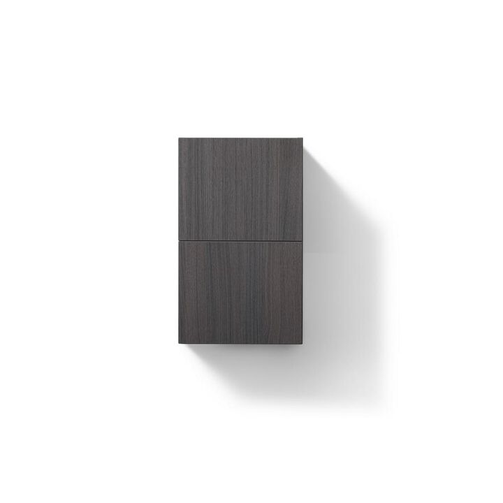 Kubebath Bliss 14 Wide by 24 High Linen Side Cabinet With One Door in Gray Oak Finish