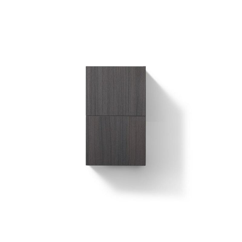 Kubebath Bliss 14 Wide by 24 High Linen Side Cabinet With One Door in Gray Oak Finish