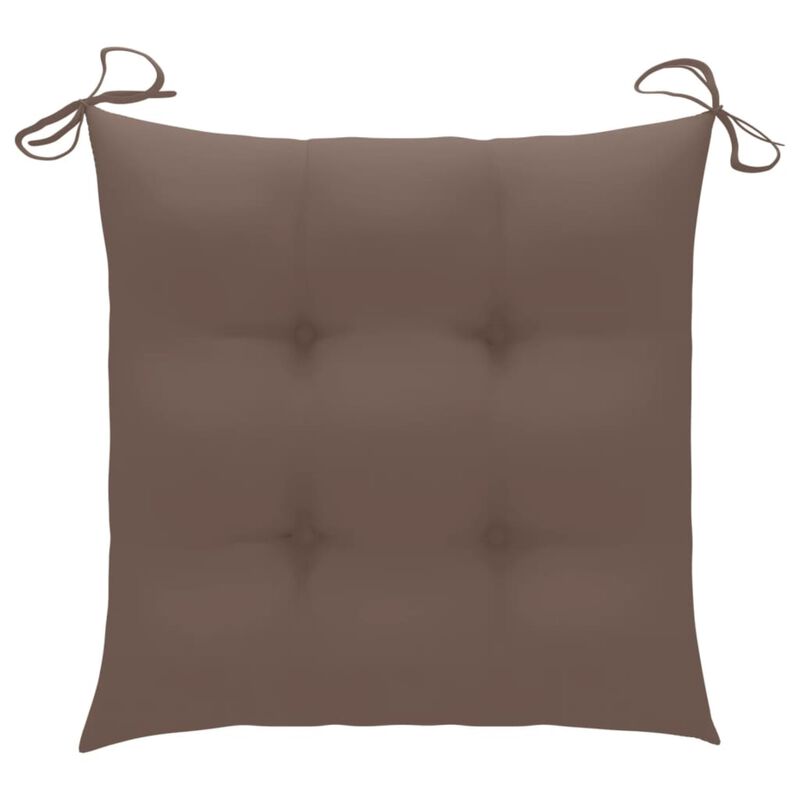vidaXL Chair Cushions 4 pcs Taupe 19.7"x19.7"x2.8" Fabric