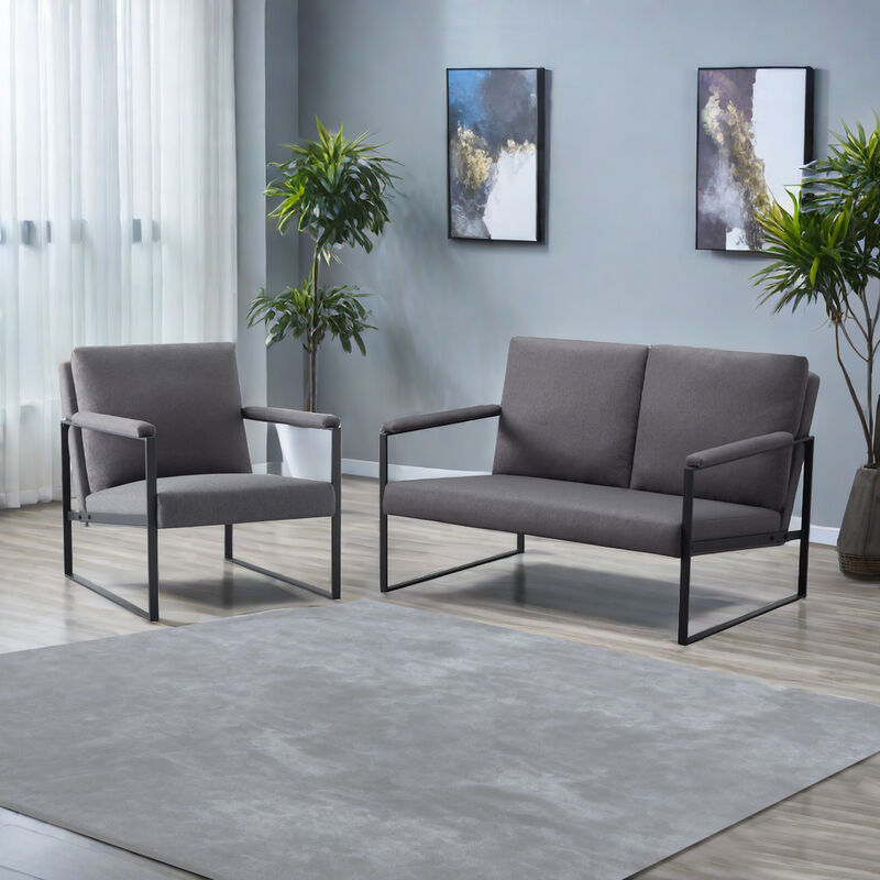2-Piece Linen Blend Living Room Set