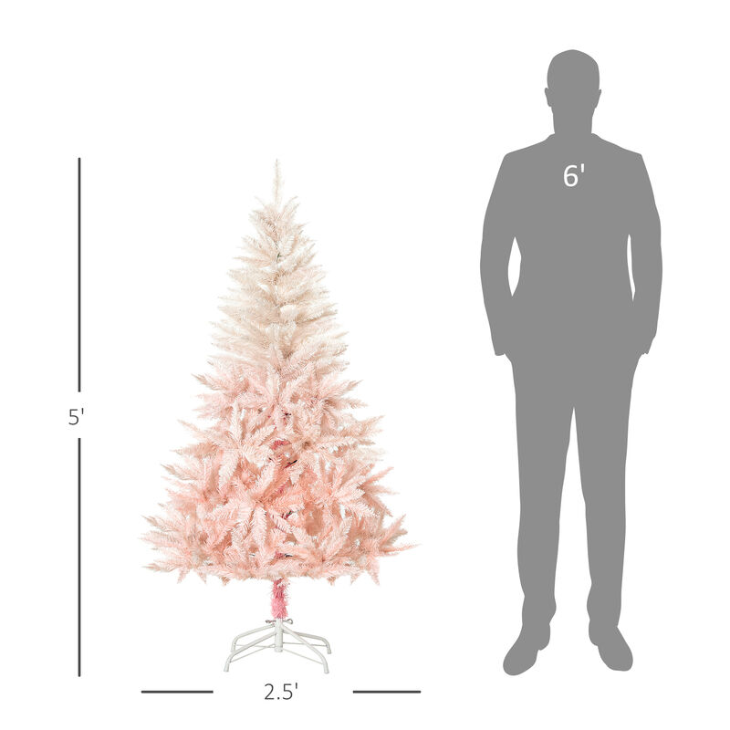 5' Artificial Christmas Tree Indoor Realistic Holiday Decoration, 450Tips