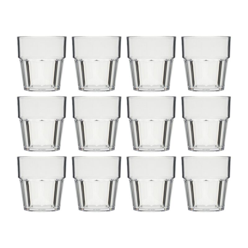 Polycarbonate Drinkware dia.3.25" h:3.5" 8 oz. Round Clear Polycarbonate Tumbler (Set of 12)