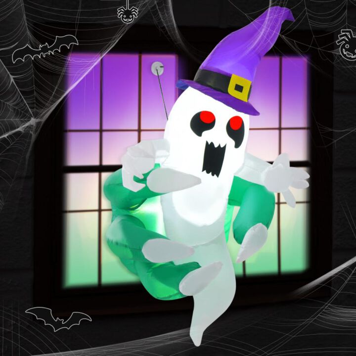 Hivvago 3.6 FT Halloween Inflatable Ghost Broke Out from Window