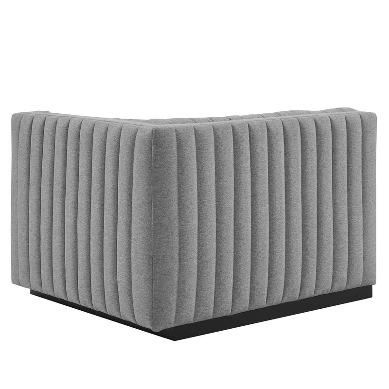 Conjure Channel Tufted Upholstered Fabric Sofa