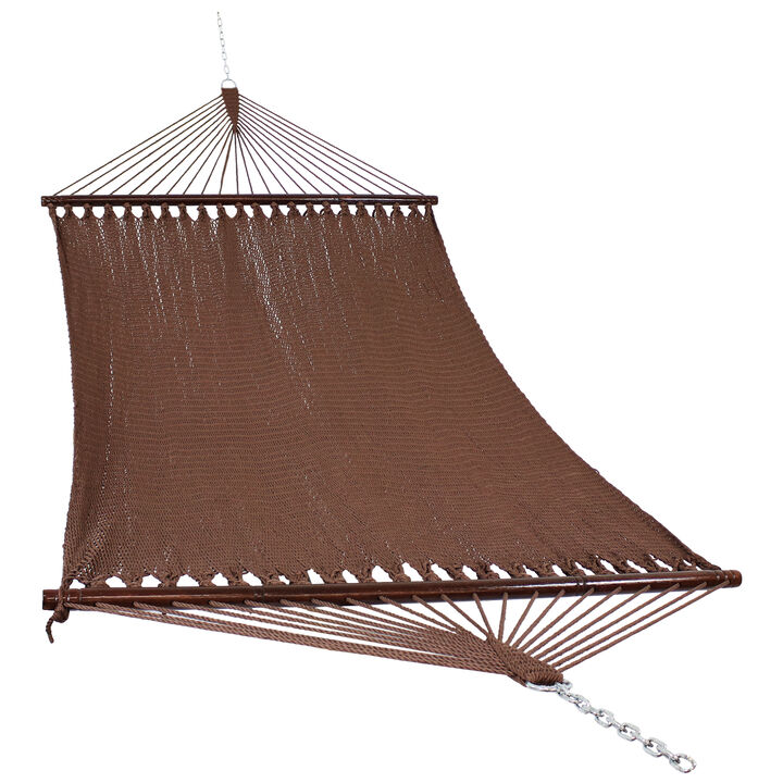 Sunnydaze 2-Person Polyester Rope Hammock with Spreader Bars
