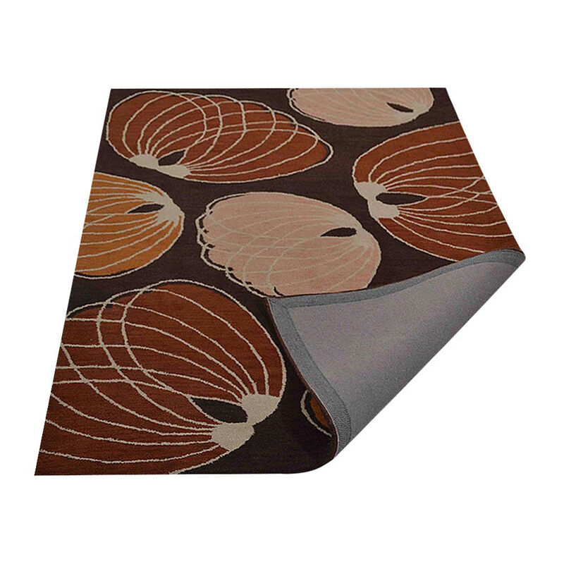 RUGSOTIC CARPETS HAND TUFTED WOOL ECO-FRIENDLY AREA RUGS  - 9'x12', Rectangle Shape, Brown, Contemporary Modern Design, High Pile Thick Handmade Area Rugs for Living Room, Bed Room (K00668)
